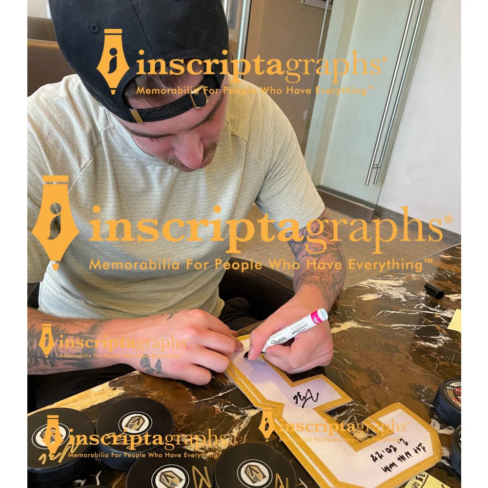 Logan Thompson Autographed Vegas Golden Knights Jersey COA IGM Signed Grey  Home - Inscriptagraphs Memorabilia