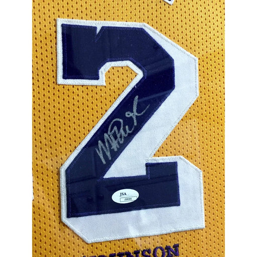 Magic Johnson Signed Lakers Jersey Framed #D32/32 JSA COA Autograph