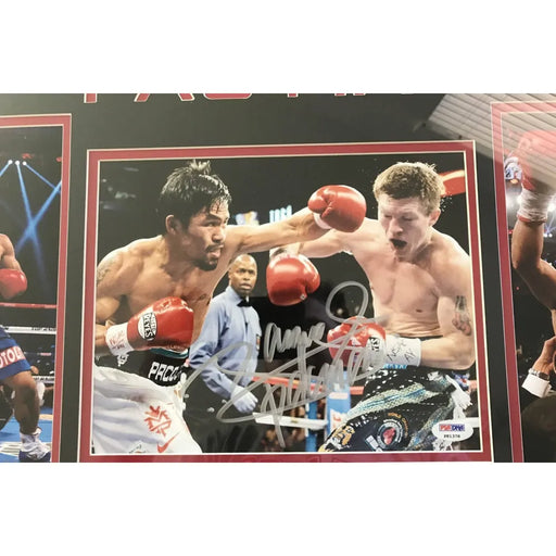 Manny Pacquiao Signed 8X10 Photo Collage COA PSA/DNA Autograph Framed