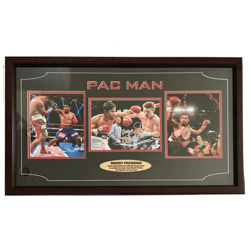 Manny Pacquiao Signed 8X10 Photo Collage COA PSA/DNA Autograph Framed