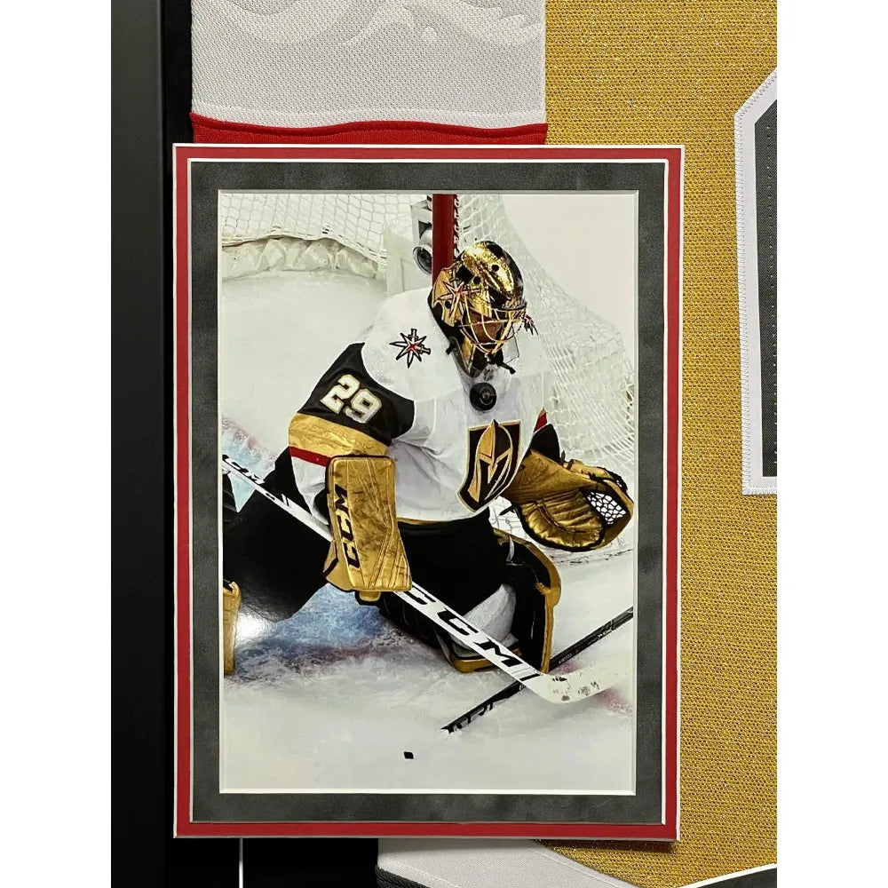 Fanatics Authentic Marc-Andre Fleury Vegas Golden Knights Deluxe Framed Autographed White Adidas Jersey