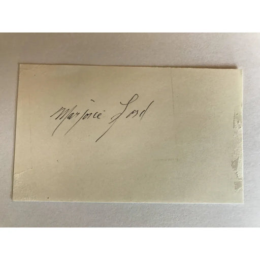 Marjorie Lord Signed 3X5 Index Card JSA COA Autograph Make Room For Daddy