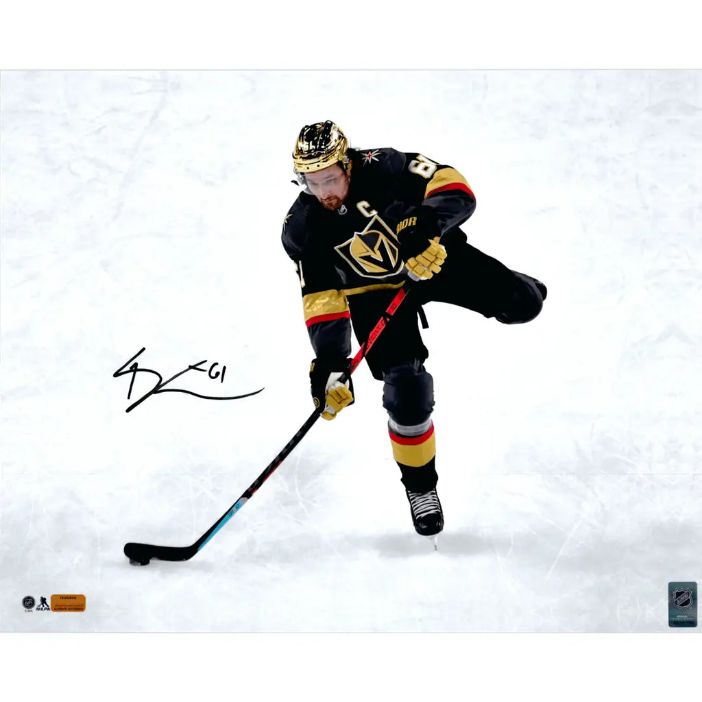 Mark Stone Vegas Golden Knights Autographed 16 x 20 Gold Jersey Skating Photograph
