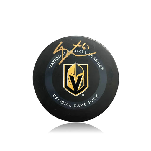 Mark Stone Signed Vegas Golden Knights On-Ice Authentic Puck COA BAS Autograph