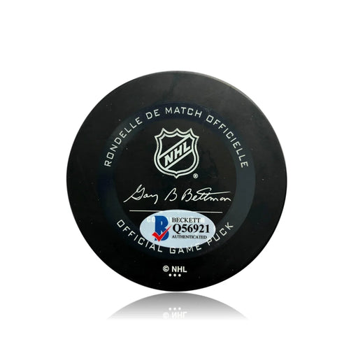 Mark Stone Signed Vegas Golden Knights On - Ice Discontinued Authentic Puck COA BAS Autograph VGK