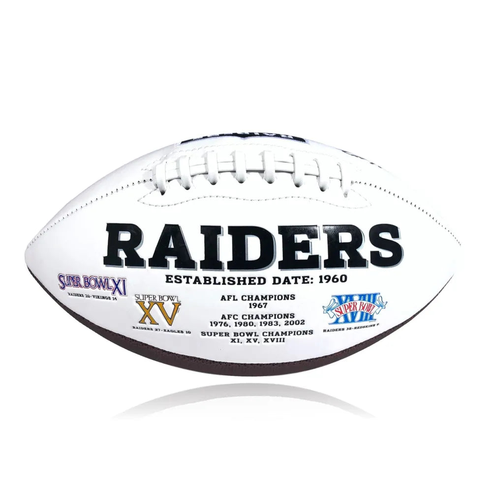 Jonathan Abrams Signed Raiders Logo Football (JSA COA)