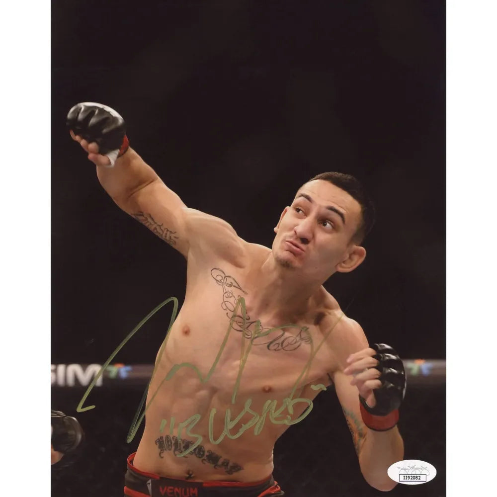 Max Holloway Hand Signed 8x10 Photo UFC Fighter JSA COA Autograph Punching