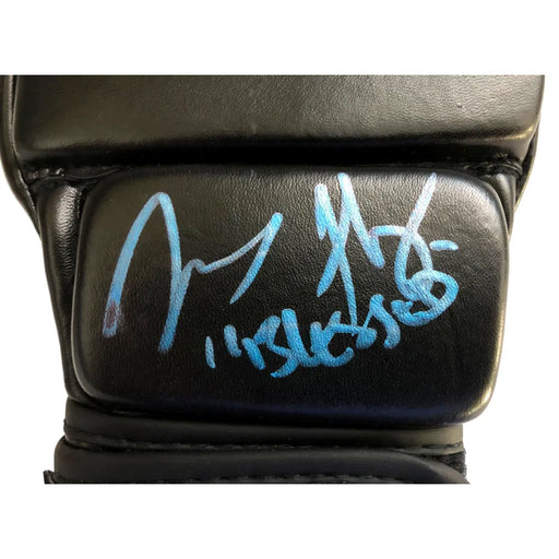 Max Holloway Hand Signed UFC Glove BAS COA Autograph Inscribed Blessed