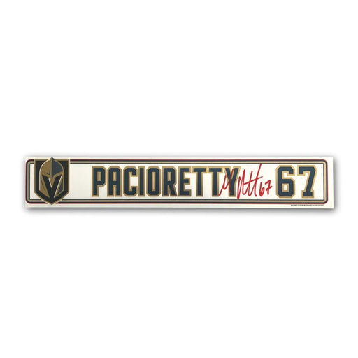Max Pacioretty Signed Authentic VGK Locker Room Nameplate Vegas Golden Knights