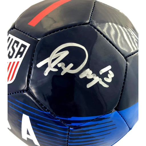 Megan Rapinoe / Alex Morgan Dual Signed USA Soccer Ball COA LOJO World Cup Auto