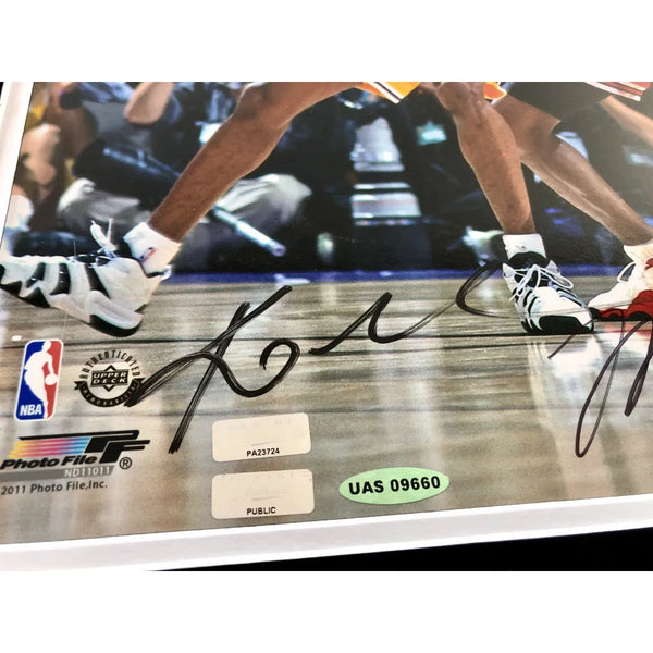Kobe Bryant+Michael Jordan Framed 8x10 Photo Laser Engraved Signature –  Super Sports Center