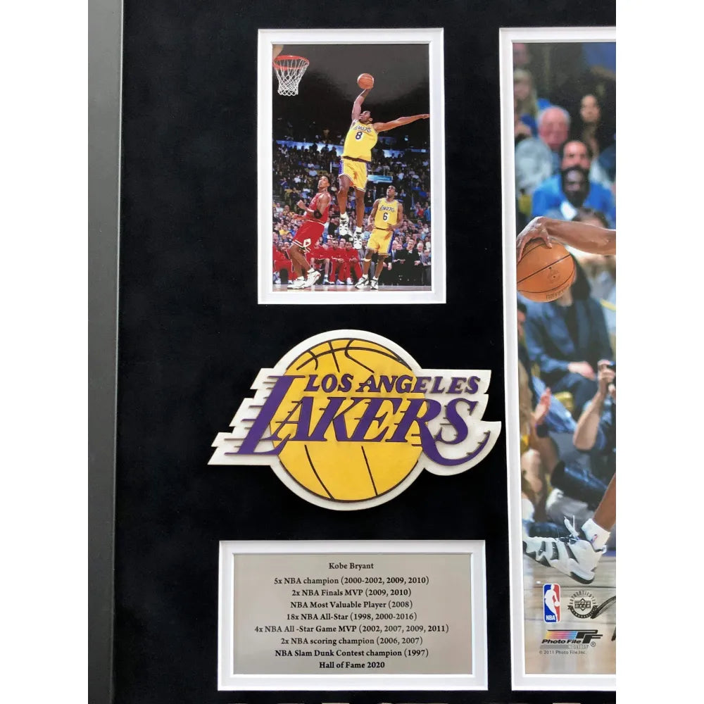 Kobe Bryant signed 2001 NBA Finals Dunk Photo framed autograph HOF