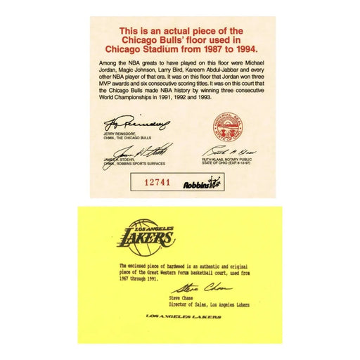 Michael Jordan / Magic Johnson Authentic Game Used Chicago Bulls LA Lakers