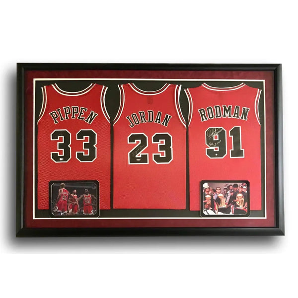 dennis-rodman-framed-autographed-red-jersey – Midwest Memorabilia