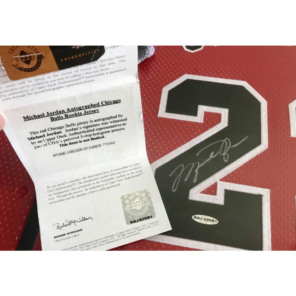 Michael Jordan Signed LE Bulls Jersey with Original Upper Deck Box (UDA)