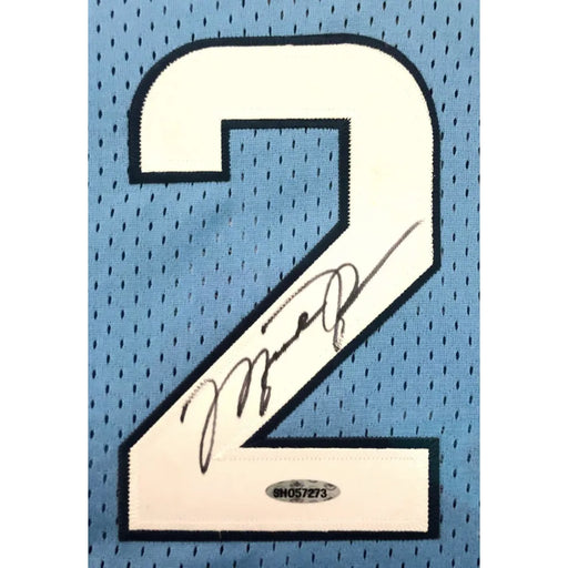 Michael Jordan Signed Framed UNC North Carolina Jersey UDA COA Autograph Upper