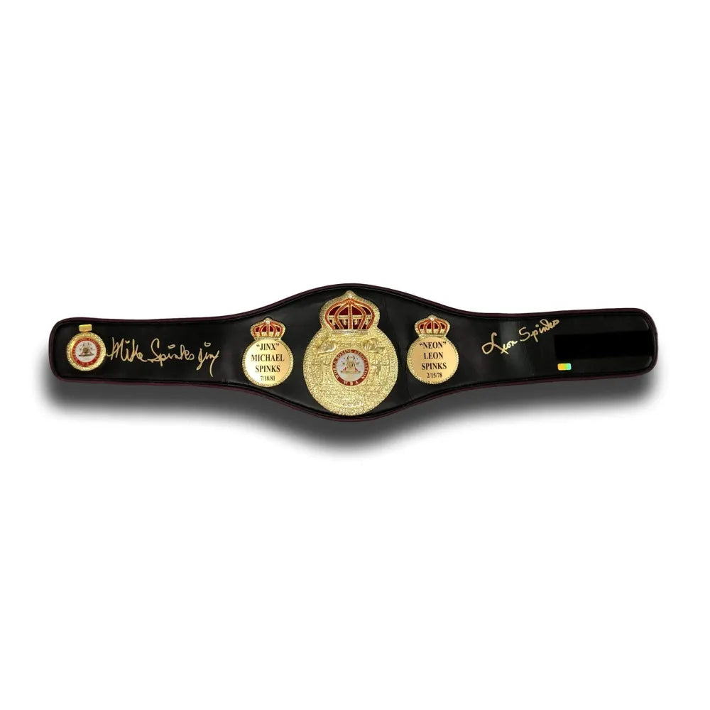Michael & Leon Spinks Dual Signed WBA Championship Belt COA Autograph Tyson Ali