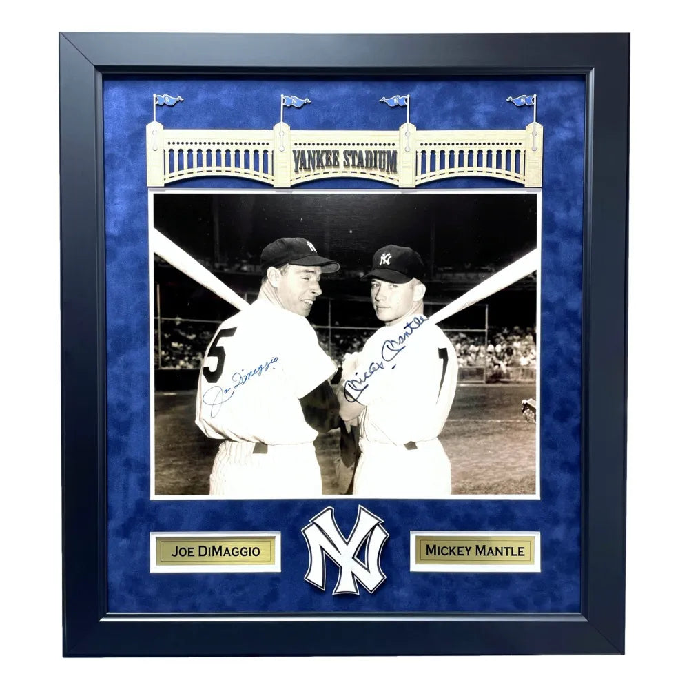 Mickey Mantle Joe DiMaggio Autographed 16x20 Photo Framed JSA COA Signed  Yankees - Inscriptagraphs Memorabilia