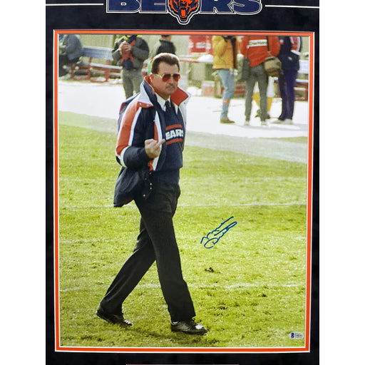 Mike Ditka Autographed Middle Finger 16x20 Photo Framed BAS Signed Chicago Bears