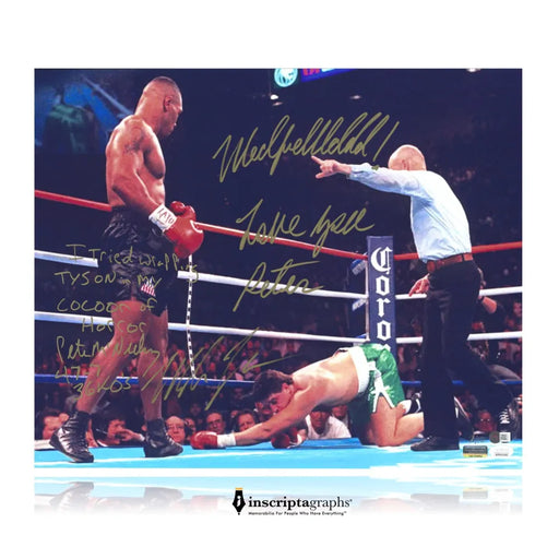 Mike Tyson / Peter McNeeley Dual Signed & Inscribed Vs. 16x20 Photo #D/10