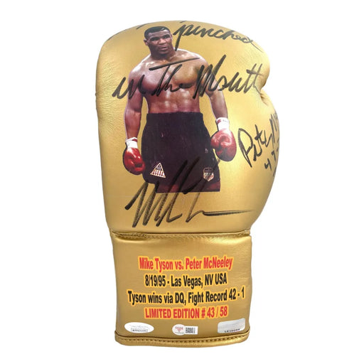 Mike Tyson / Peter McNeeley Dual Signed Vs. Glove (#43/58)