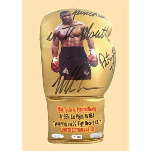 Mike Tyson / Peter McNeeley Dual Signed Vs. Glove (#43/58)