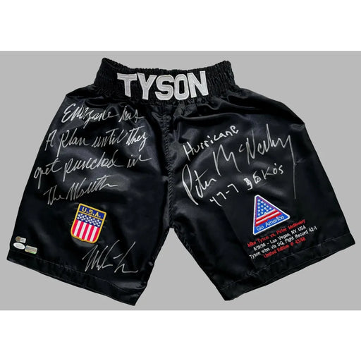 Mike Tyson / Peter McNeeley Dual Signed Vs. Trunks (#43/58)