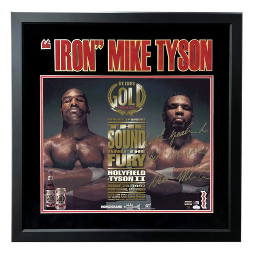 Mike Tyson Signed & Inscribed Vs. Holyfield Fight Poster F--K Yeah I Bit His Ear