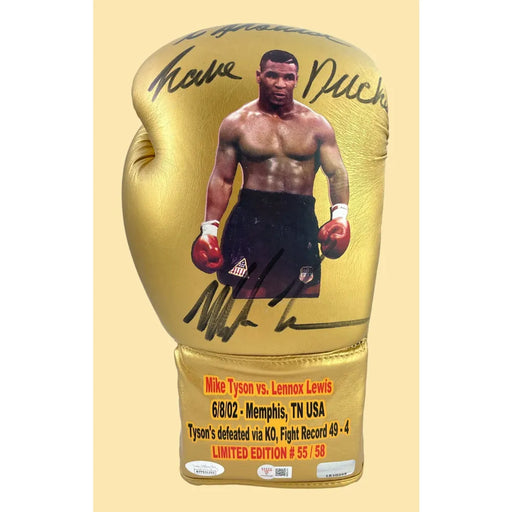 Mike Tyson Signed Vs. Glove *I Should Have Ducked* vs. Lennox Lewis (#55/58)