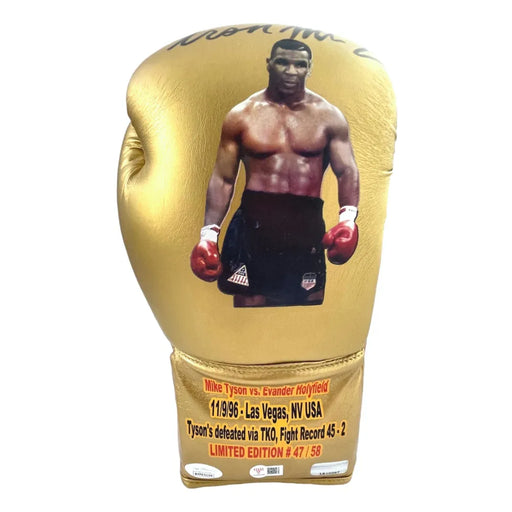 Mike Tyson Signed Vs. Glove *Real Deal / Iron* vs. Evander Holyfield (#47/58)