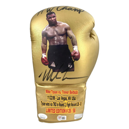 Mike Tyson Signed Vs. Glove *Youngest Heavyweight Champ* vs. Trevor Berbick
