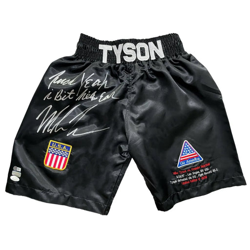 Mike Tyson Signed Vs. Trunks *F--k Yeah I Bit His Ear* vs. Evander Holyfield