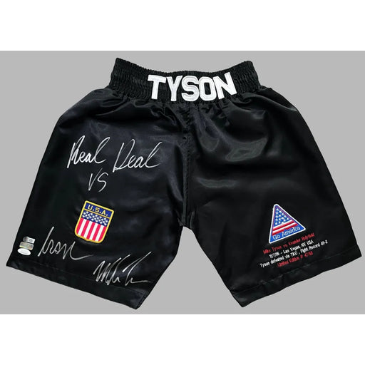 Mike Tyson Signed Vs. Trunks *Real Deal / Iron* vs. Evander Holyfield (#47/58)