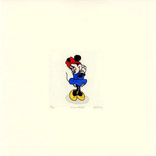 Minnie Mouse Sowa & Reiser #D/500 Hand Painted Cartoon Etching Disney Art Smile