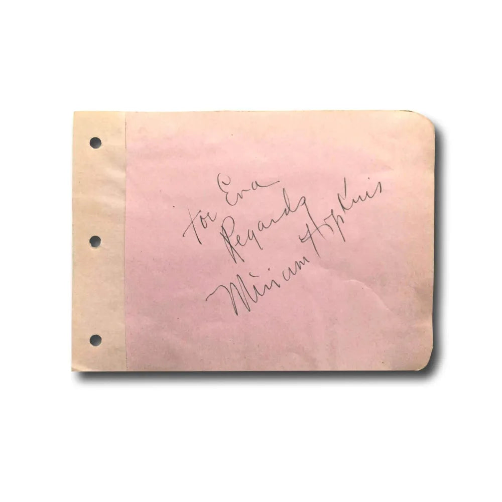 Miriam Hopkins Hand Signed Album Page Cut JSA COA Autograph Mr Hyde Actress
