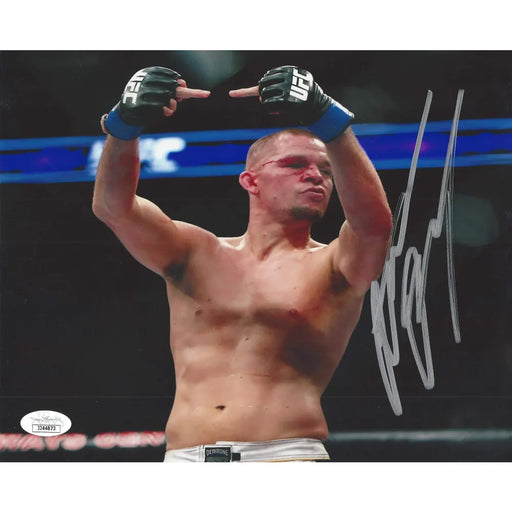 Nate Diaz Hand Signed 8 x 10 Photo JSA COA UFC Fighter