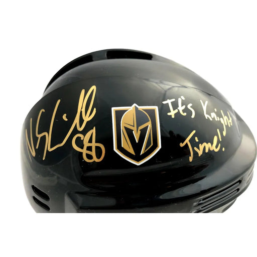 Nate Schmidt Signed Vegas Golden Knights Inscribed It’s Knight Time Mini Helmet
