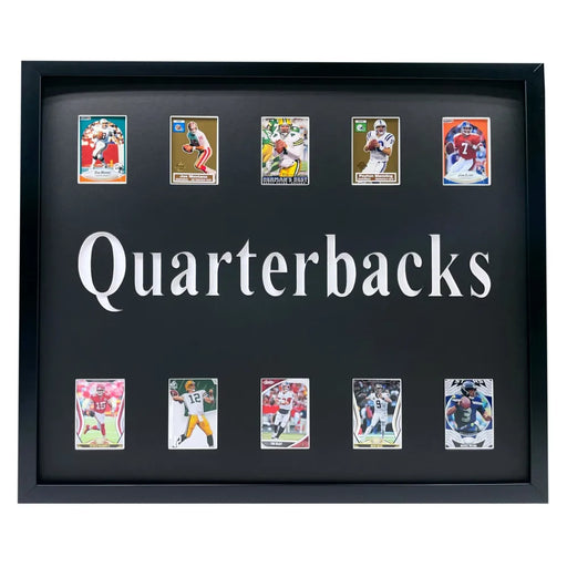 NFL Quarterback Legends Framed 10 Football Card Collage Lot Brady Rodgers