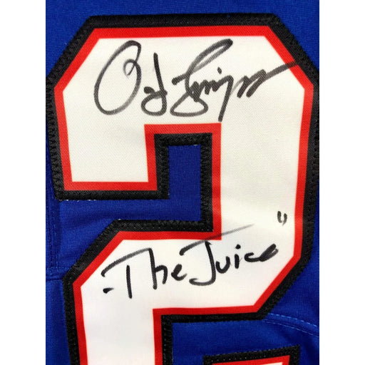 O.J. Simpson Signed Blue Buffalo Bills Jersey #32 Inscribed The Juice JSA COA