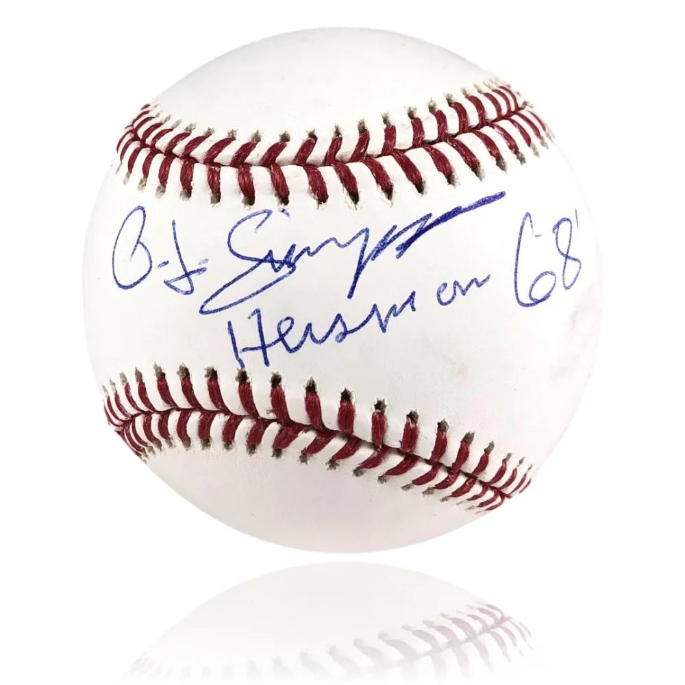 O.J. Simpson Signed Rawlings OMLB Baseball JSA COA Heisman 68 Autographed
