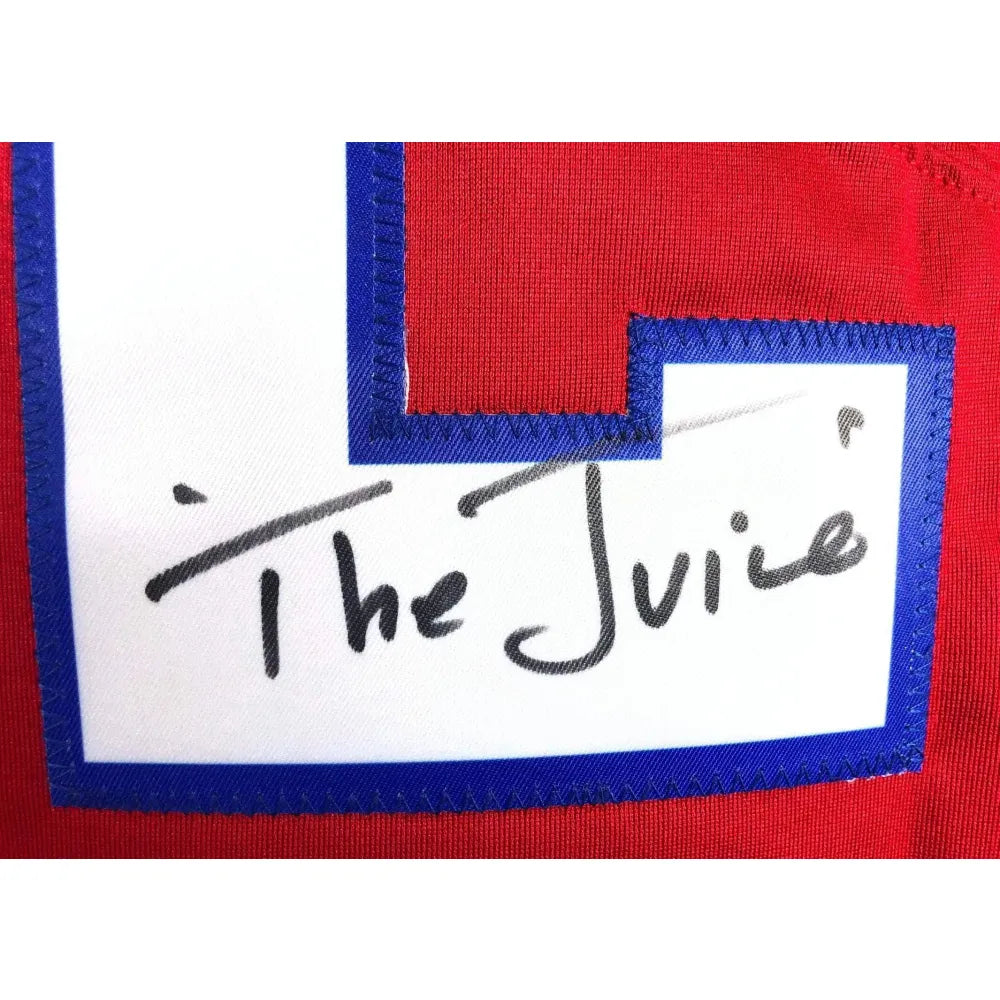 O.J. Simpson Signed Red Buffalo Bills Jersey #32 Inscribed The