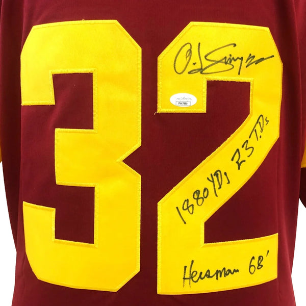 OJ Simpson "Heisman 68" Autographed USC Trojans Custom