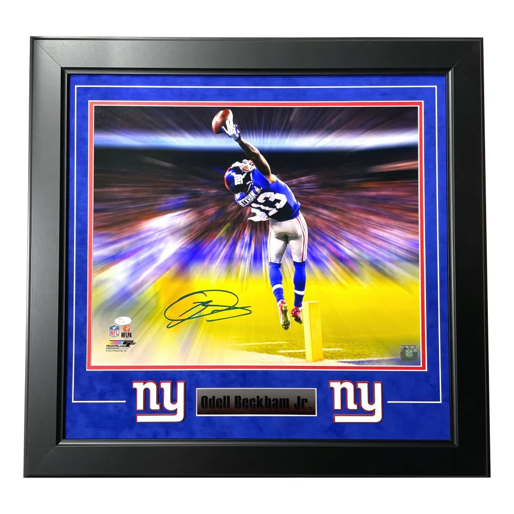 Odell Beckham Jr Autographed New York Giants Catch 16x20 Photo