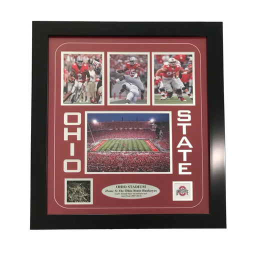 Ohio State Stadium Authentic Game Used Turf Frame COA Buckeyes Bosa Pryor Zeke