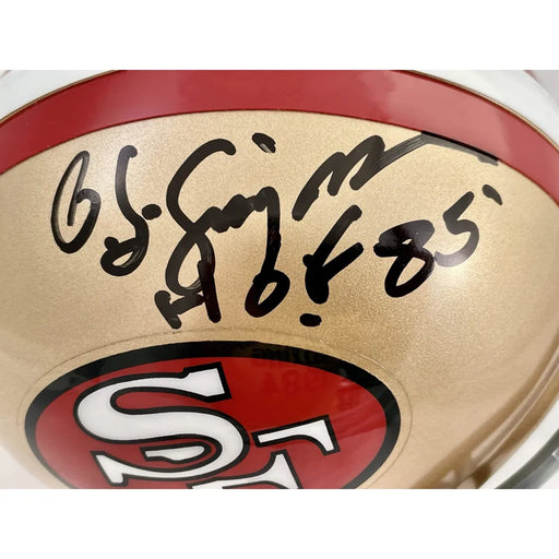 OJ Simpson Signed Inscribed HOF 85 San Francisco 49ers Mini Helmet JSA COA O.J.