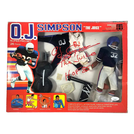 OJ Simpson Signed Vintage 1975 Shindana Toys Pro Set Action Figure JSA COA Bills