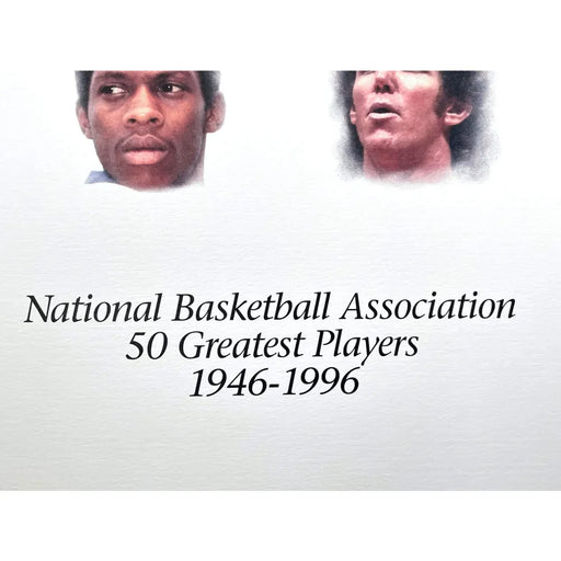 Original NBA 50 Greatest Players Licensed Lithograph 39x25 Un Signed Photo