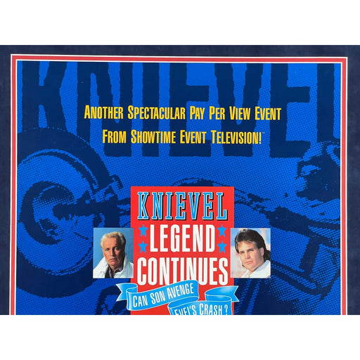 Original Robbie Knievel 1989 Caesars Palace Fountains Jump Framed Poster Evel - COA Owned