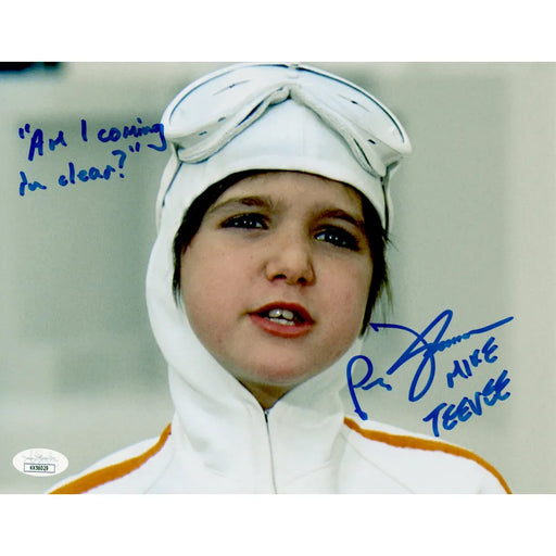 Paris Themmen Signed Willy Wonka Mike Teevee 8x10 Photo Inscribed Coming Clear