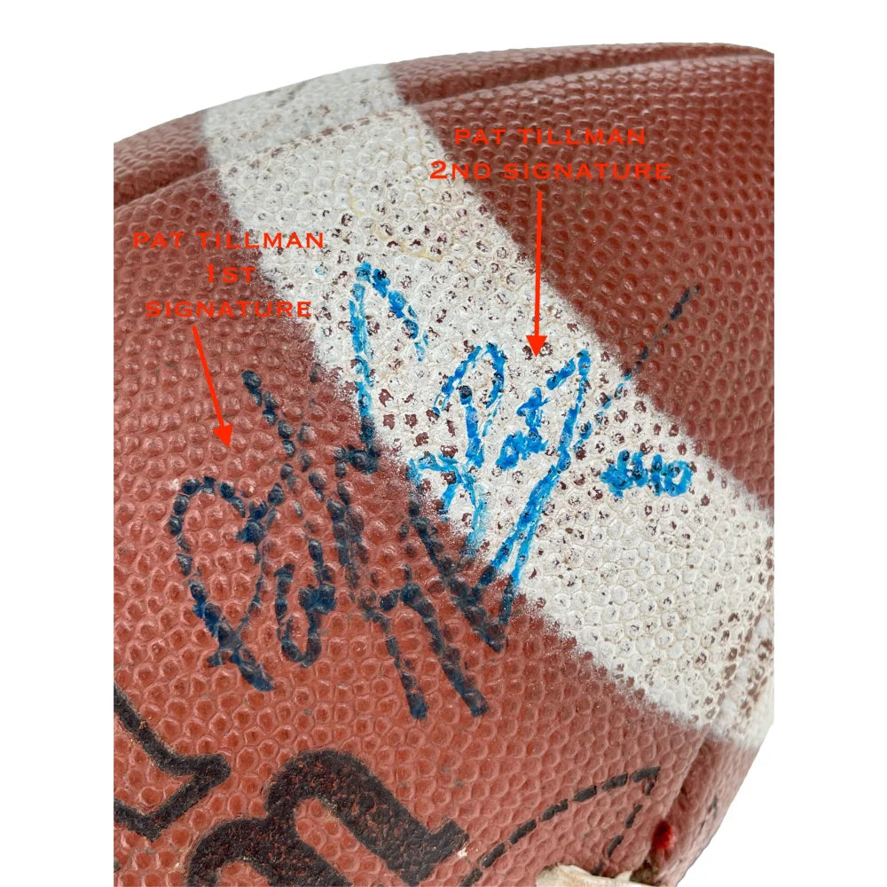 Pat Tillman Double Signed Football Arizona Cardinals JSA COA Autographed  Plummer - Inscriptagraphs Memorabilia
